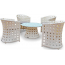Обеденный комплект плетеной мебели KVIMOL KM-0009 алюминий, искусственный ротанг белый, серый Фото 1