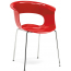 Кресло пластиковое Scab Design Miss B Antishock сталь, поликарбонат хром, красный Фото 4