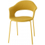 Кресло с обивкой Scab Design Lady B Pop сталь, технополимер, ткань желтый Фото 2