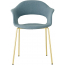 Кресло с обивкой Scab Design Lady B Pop сталь, технополимер, ткань золотой, голубой Фото 5