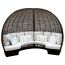 Лаунж-диван плетеный Skyline Design Sunday алюминий, искусственный ротанг черный, бежевый Фото 2