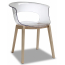 Кресло прозрачное Scab Design Natural Miss B Antishock бук, поликарбонат натуральный бук, прозрачный Фото 1