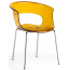 Кресло прозрачное Scab Design Miss B Antishock сталь, поликарбонат хром, прозрачный оранжевый Фото 2