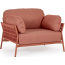 Кресло плетеное с подушками Garden Relax Pardis алюминий, роуп, олефин розово-красный Фото 1