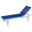 Шезлонг-лежак пластиковый Scab Design Tahiti технополимер, текстилен белый, синий Фото 2