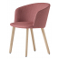 Кресло с обивкой PEDRALI Nym ясень, ткань беленый ясень, темно-розовый Фото 1