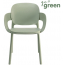 Кресло пластиковое Scab Design Hug Go Green технополимер зеленый шалфей Фото 3