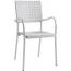 Кресло пластиковое PAPATYA Karea алюминий, стеклопластик сатинированный алюминий, белый Фото 1