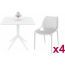 Комплект пластиковой мебели Siesta Contract Sky 80 Air сталь, стеклопластик белый Фото 1