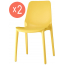 Комплект пластиковых стульев Scab Design Ginevra Set 2 стеклопластик желтый Фото 4