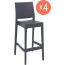 Комплект пластиковых барных стульев Siesta Contract Maya Bar 75 Set 4 стеклопластик темно-серый Фото 4