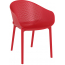 Кресло пластиковое Siesta Contract Sky стеклопластик, полипропилен красный Фото 5