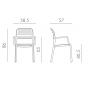 Кресло пластиковое Nardi Costa стеклопластик антрацит Фото 2