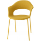 Кресло с обивкой Scab Design Lady B Pop сталь, технополимер, ткань желтый Фото 1