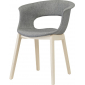 Кресло с обивкой Scab Design Natural Miss B Pop бук, поликарбонат, ткань натуральный бук, серый Фото 1
