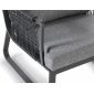 Комплект мягкой мебели Grattoni Jamaica алюминий, роуп, олефин антрацит, темно-серый, серый Фото 3