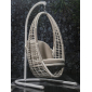Кресло подвесное плетеное с подушками Skyline Design Heri алюминий, искусственный ротанг, sunbrella белый, бежевый Фото 1
