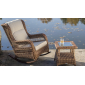 Кресло-качалка плетеное с подушками Skyline Design Ebony алюминий, искусственный ротанг, sunbrella бронзовый, бежевый Фото 15