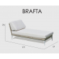 Модуль-лежак плетеный с подушками Skyline Design Brafta алюминий, искусственный ротанг, sunbrella белый, бежевый Фото 5
