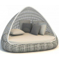 Лаунж-диван плетеный Skyline Design Shade алюминий, искусственный ротанг, sunbrella белый, бежевый Фото 1