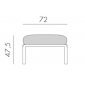 Лаунж-диван двухместный Nardi Komodo стеклопластик, Sunbrella белый, синий Фото 3