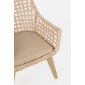Кресло плетеное с подушкой Garden Relax Madison тик, алюминий, роуп, олефин натуральный, бежевый Фото 5