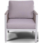 Кресло металлическое 4SIS Сан Ремо алюминий, канат, ткань белый, бежевый Фото 1