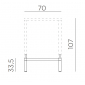 Комплект для увеличения высоты стола Nardi Kit Cube 70 High алюминий тортора Фото 2
