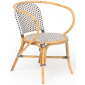 Кресло плетеное RosaDesign Bistrot манао, искусственный ротанг белый, капучино Фото 1