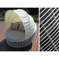 Лаунж-диван плетеный Uniko Nest алюминий, искусственный ротанг, ткань белый, жемчужно-серый Фото 3