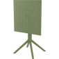 Стол пластиковый складной Siesta Contract Sky Folding Table 60 сталь, пластик оливковый Фото 11