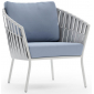 Комплект плетеной мебели Aurica Бора-Бора алюминий, роуп, акрил голубой Фото 5