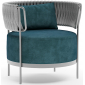 Комплект металлической мебели Aurica Лимассол алюминий, керамогранит, роуп, ткань зеленый Фото 5