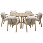 Комплект деревянной мебели Tagliamento Rimini KD акация, роуп, олефин натуральный, бежевый Фото 5