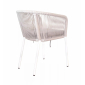 Кресло плетеное с подушкой 4SIS Марсель алюминий, роуп, ткань белый, бежевый Фото 4