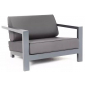 Кресло металлическое с подушками 4SIS Гранада алюминий, ткань темно-серый Фото 1