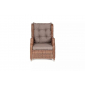 Кресло плетеное раскладное 4SIS Форио алюминий, искусственный ротанг, ткань коричневый Фото 2