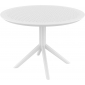 Стол пластиковый Siesta Contract Sky Table Ø105 сталь, пластик белый Фото 1