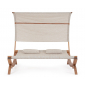 Лаунж-лежак двухместный с навесом Garden Relax Noes лиственница, текстилен натуральный, бежевый Фото 3