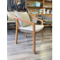 Кресло деревянное с подушками Tagliamento Pablito ироко, роуп, ткань Фото 5