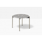 Столик кофейный PEDRALI Blume алюминий, сталь, искусственный камень серебристый, серый мрамор Фото 4