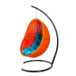 Кресло плетеное подвесное DW Cocoon сталь, искусственный ротанг, полиэстер оранжевый Фото 14