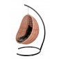 Кресло плетеное подвесное DW Cocoon сталь, искусственный ротанг, полиэстер светло-розовый Фото 9