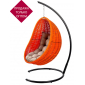 Кресло плетеное подвесное DW Cocoon сталь, искусственный ротанг, полиэстер оранжевый Фото 1