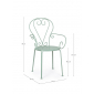 Кресло металлическое Garden Relax Etienne сталь светло-зеленый Фото 2