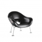 Кресло лаунж пластиковое Qeeboo Pupa Chrome Base IN металл, полиэтилен хром, черный Фото 6