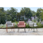 Кресло металлическое c подушками Scab Design Brezza сталь, полипропилен мокко, розовый Фото 15