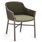 Кресло плетеное с подушкой Garden Relax Everly алюминий, роуп, олефин коричневый, зеленый, оливковый Фото 1