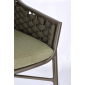 Кресло плетеное с подушкой Garden Relax Everly алюминий, роуп, олефин коричневый, зеленый, оливковый Фото 8