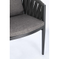 Кресло плетеное с подушками Garden Relax Jacinta алюминий, роуп, олефин антрацит, темно-серый Фото 7